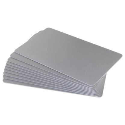 Silver PVC Cards 86x54mm - 0.76mm (500 pcs) PMS877